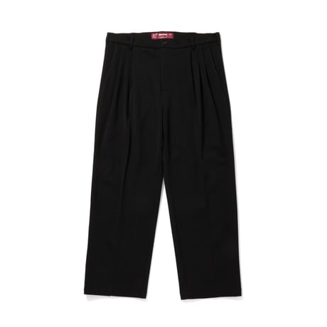 [HIDE AND SEEK]Striped Tuck Slacks/BLACK