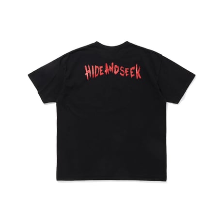 [HIDE AND SEEK]Buffalo Skull S/S Tee(Front)/BLACK