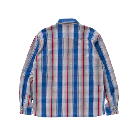 [RATS] COTTON FLANNEL CHECK SHIRT/GRAY x BLUE CHECK