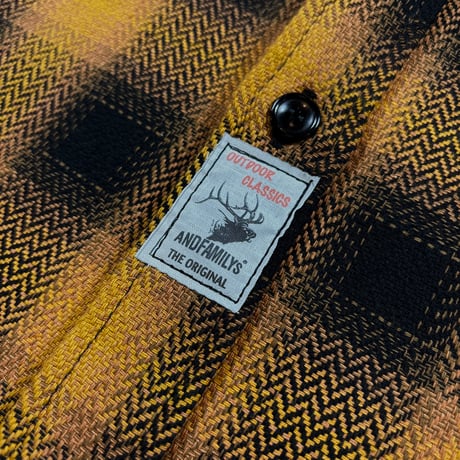 [ANDFAMILYS]Herringbone Fade Check Jacket/YELLOW