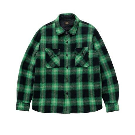 [RATS]WOOL CHECK SHIRT JKT/GREEN