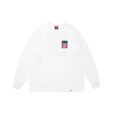 [HIDE AND SEEK] NOW L/S Tee/WHITE