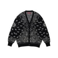 [HIDE AND SEEK]Bandana Cardigan/BLK×WHT