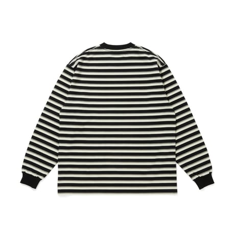 [HIDE AND SEEK]Border L/S Tee(26ss)/WHT×BLK