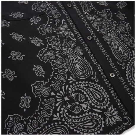 [HIDE AND SEEK]Bandana L/S Shirt(26ss)/BLACK