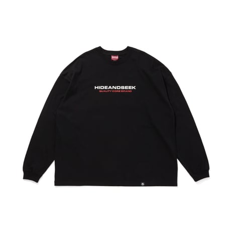 [HIDE AND SEEK]Sports Logo L/S Tee (Loose Fit)/BLACK