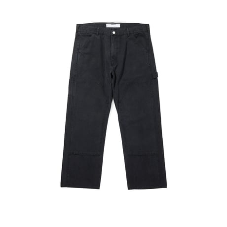 [HIDE AND SEEK]Ox Double Knee Work Pant(Washed)/BLACK
