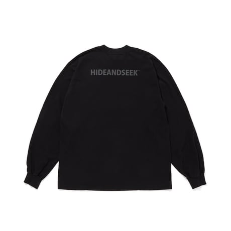 [HIDE AND SEEK] Logo L/S Tee/BLACK