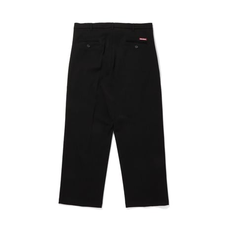 [HIDE AND SEEK]Striped Tuck Slacks/BLACK