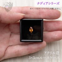 【10個】3cmルースケース【黒／アクリル窓／ナディアシリーズ】