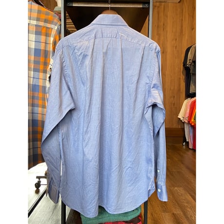 【POLO by Ralph Lauren】 Regent BDシャツ 16 1/2 ブルー 脇ポニー刺繍