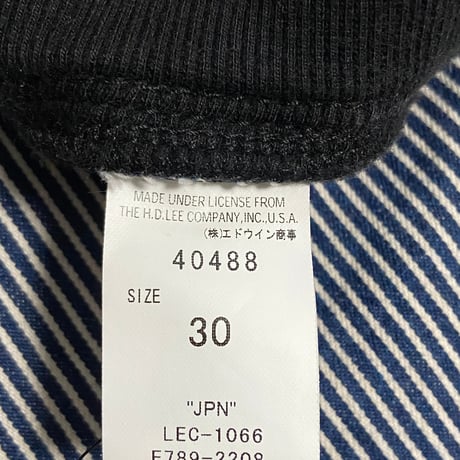 【Lee】  ヒッコリー ストライプ リブ イージーパンツ W30