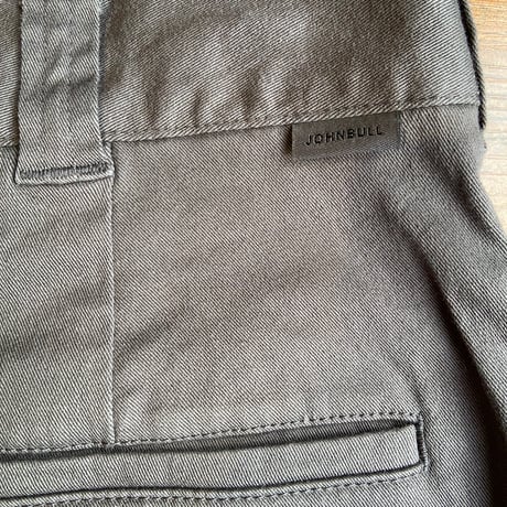 近年モデル【Johnbull】 ストレッチツイル ワイド チノパンツ LL チャコールグレー レーヨン混 ワークトラウザーズ