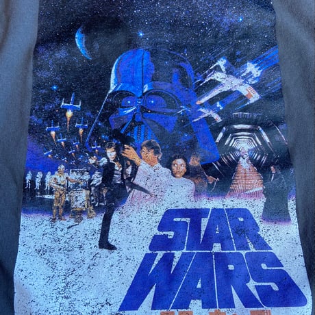 【STAR WARS】 日本版ポスターアート グラフィックTシャツ チャコールグレー L