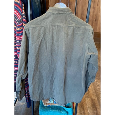 USA製【Carhartt】コットンシャツ　M　REGULAR　オリーブ