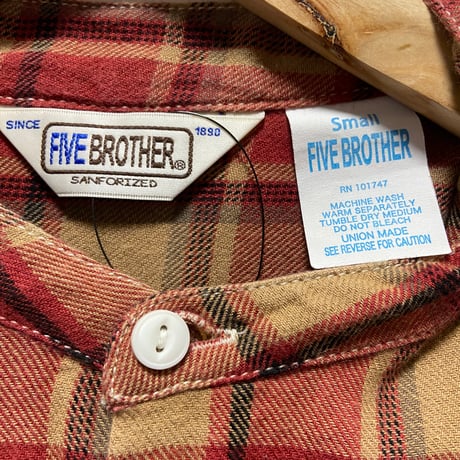 【FIVE BROTHER】ファイブブラザー　ヴィンテージ　チェックシャツ　S