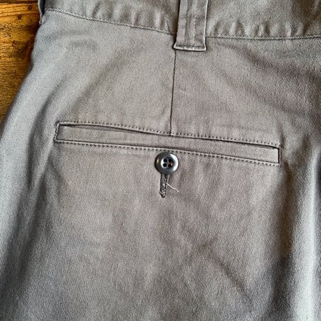 近年モデル【Johnbull】 ストレッチツイル ワイド チノパンツ LL チャコールグレー レーヨン混 ワークトラウザーズ