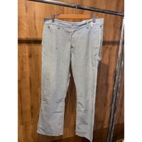 希少【Paul Smith RED EAR】 ヒッコリー ワークパンツ シンチバック ペインターパンツ ストライプ柄 XL