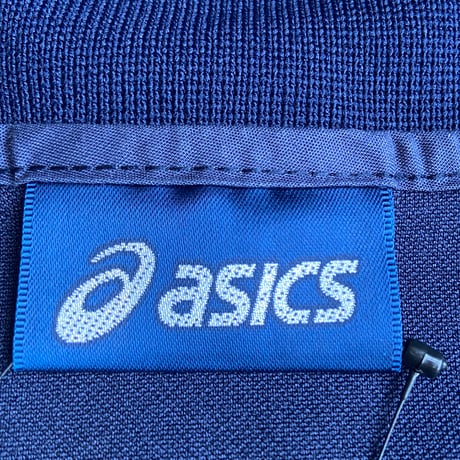 【asics】サイドライン トレーニングジャケット ネイビー×ホワイト Lサイズ