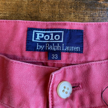 90s 【Polo by Ralph Lauren】  チノパンツ W33  ピンク  ヴィンテージ