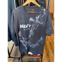 【ROTHCO】 NAVY アンカー(錨)プリント Tシャツ XL  ブラック