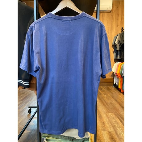 【SUN HERITAGE XL】USAF.BASE CAMP ミリタリー プリント Tシャツ カレッジ 青/赤 ビンテージ風 アメカジ