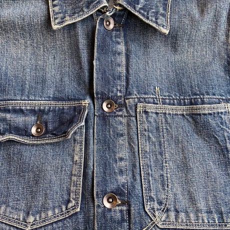 【GAP】美品 デニムジャケット 4ポケット ワークデザイン Lサイズ