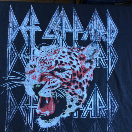 公式【 Def Leppard】デフ・レパード  レパード咆哮 バンドTシャツ ハードロック  ブラック XLサイズ