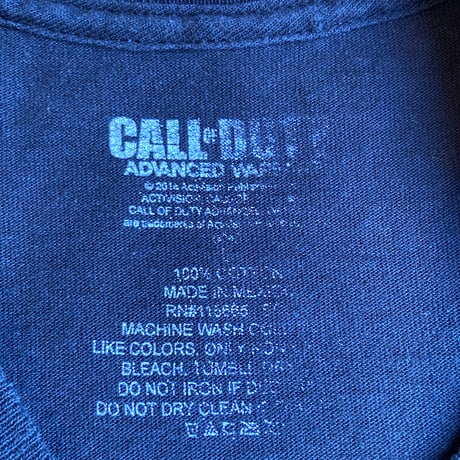 【Call of Duty】 Advanced Warfare ゲーム グラフィック Tシャツ L ブラック