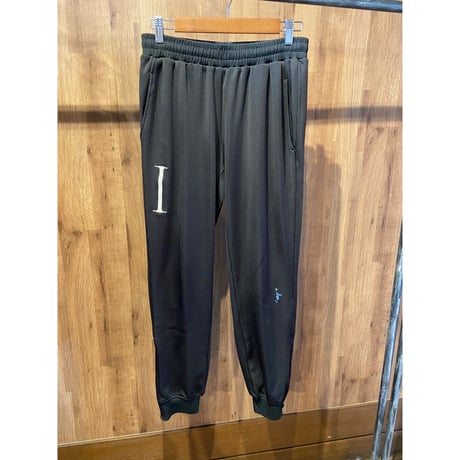 【IN THE PAINT】 裏フリース ジャージ トラックパンツ ブラック L 裾ジップ仕様
