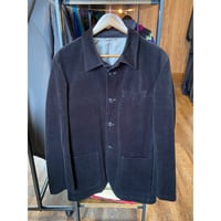 【CHAPS RALPH LAUREN】コーデュロイ テーラードジャケット　L　ブラック 裏地ストライプ