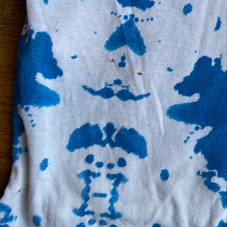 【SCOTCH & SODA】総柄 タイダイ風プリントTシャツ ホワイト × ブルー M