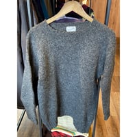 70's Vintage スコットランド製 C.E. Forsyth ピュアウール シェットランドセーター グレー [Size:40]