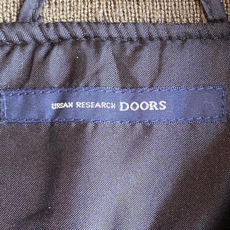 【URBAN RESEARCH DOORS】 山羊革 切替 ジャケット オリーブ×ブラック サイズ38