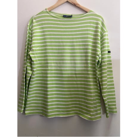 【SAINT JAMES】ボーダーTシャツ ライムグリーン