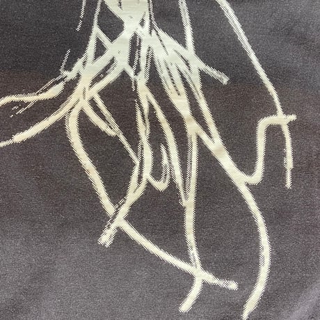 【MANIFEST】DESTRUCT IDENTITY グラフィック Tシャツ XL グレー 製品染め フェード感 音響機材 トーテムポール バックプリント