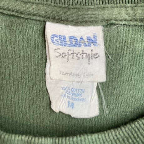 GILDAN Softstyle ARＭY ロゴ プリントTシャツ M オリーブグリーン 米軍 アメカジ ミリタリー