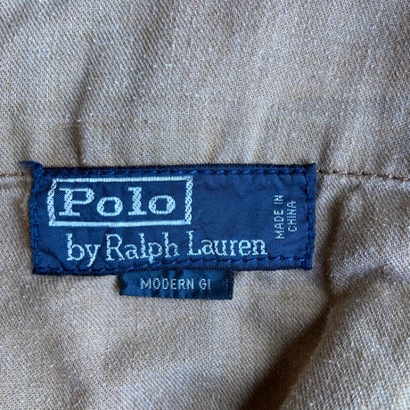 【POLO by Ralph Lauren】 ミリタリーチノパンツ W34 L32 MODERN GI ボタンフライ ブラウン