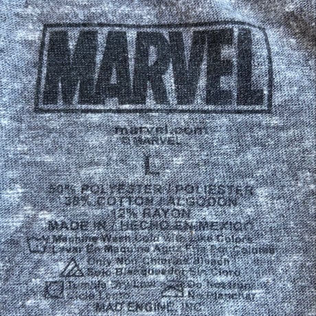 MARVEL スパイダーマン AMAZING FANTASY #15 コミック表紙プリント Tシャツ L グレー 霜降り