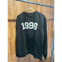 【INDEPENDENT】 クルーネック スウェット ブラック XL 1996 ナンバリングプリント 背面パッチ LIFE.CHURCH