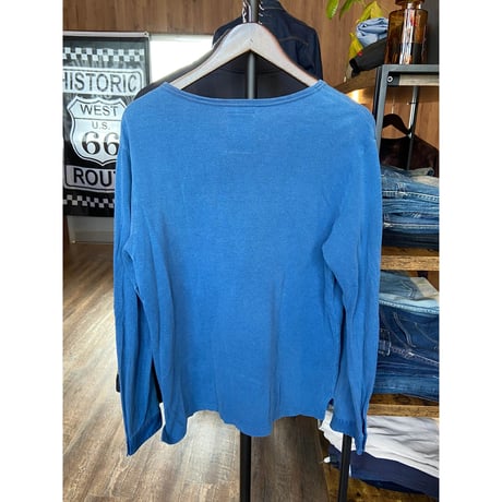 【Nasngwam】 ヘンリーネック 長袖 カットソー インディゴブルー系  product DAKOTA