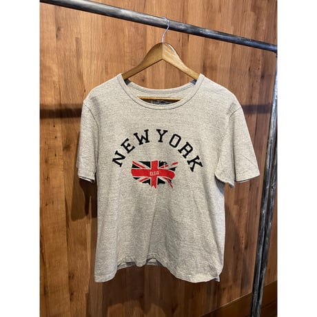 【The DUFFER of St.GEORGE】 NEW YORK カレッジロゴ プリントTシャツ  日本製  L| グレー