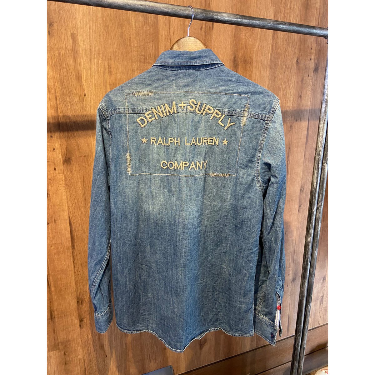 希少XL【DENIM & SUPPLY】 ラルフローレン バックロゴ刺繍 デニム