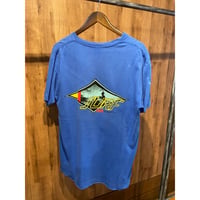 【KIKI HONOLULU】 ハワイ ラジオ局  SURF グラフィック バックプリント Tシャツ M ブルー