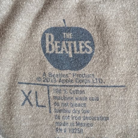 2013年製 【THE BEATLES】 フォトプリント Tシャツ オリーブブラウン XL [Apple Corps公式]