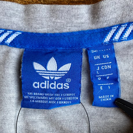 【adidas Originals】 カレッジスタイルTシャツ  グレー 杢調 L