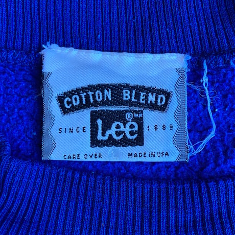 90s USA製 【Lee】 刺繍ロゴ スウェット ブルー