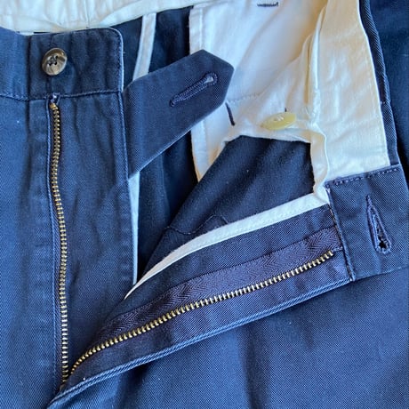 90s 【Polo by Ralph Lauren】 ANDREW PANT  2タック チノトラウザーズ ネイビー w34 L34
