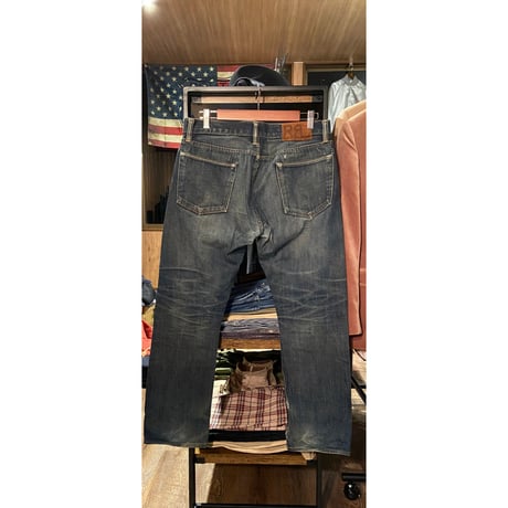 Made in USA【RRL】デニムパンツ　ストレート　32×32　ボタンフライ