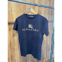 【BURBERRY】 ホースフェリーロゴ  Tシャツ ネイビー メンズM 英国製